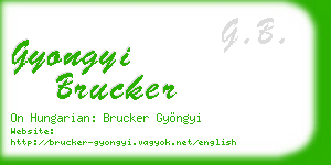 gyongyi brucker business card