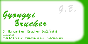 gyongyi brucker business card